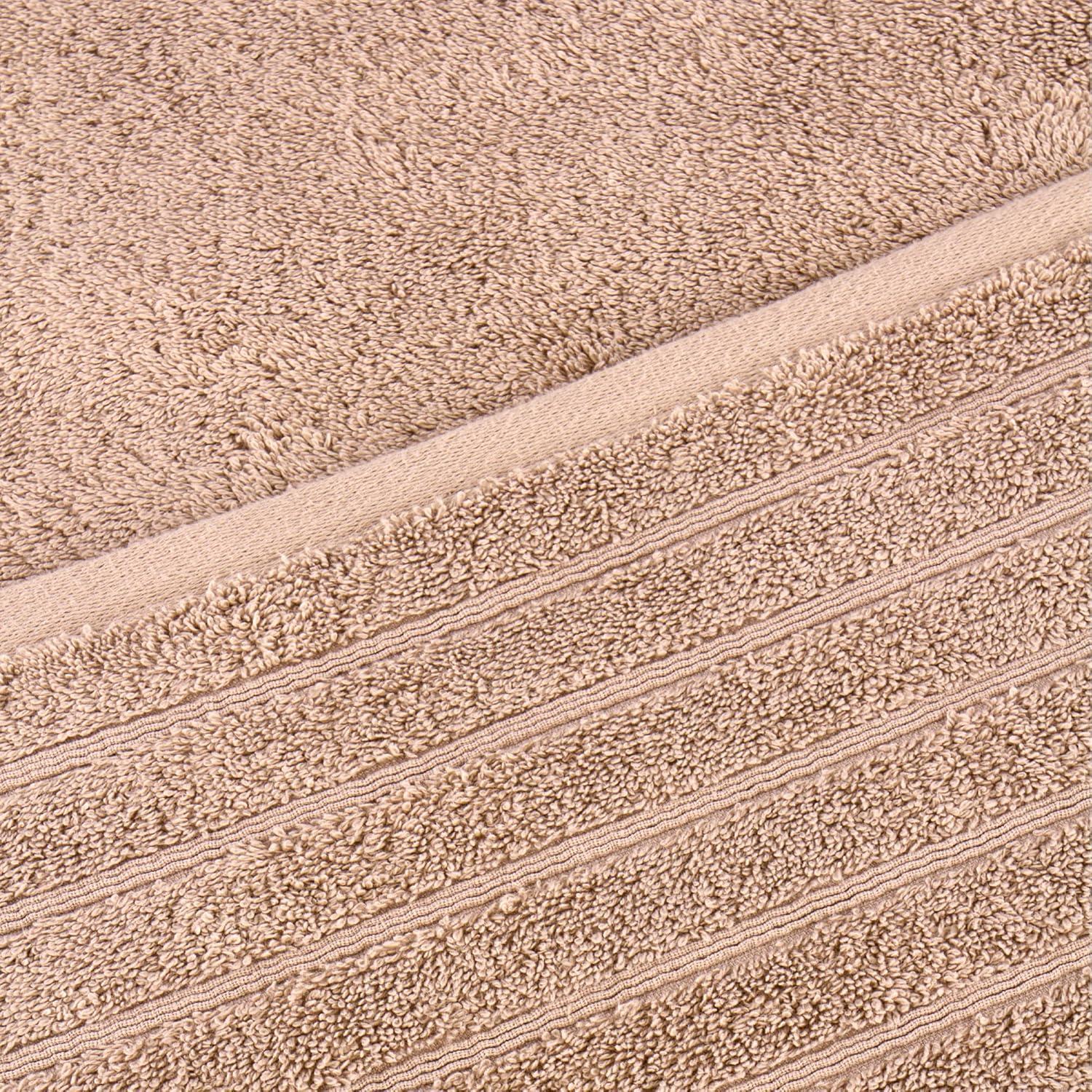 Juego de Toallas de Lujo 4 Piezas Toallas Más Allá Algodón Turco Beige