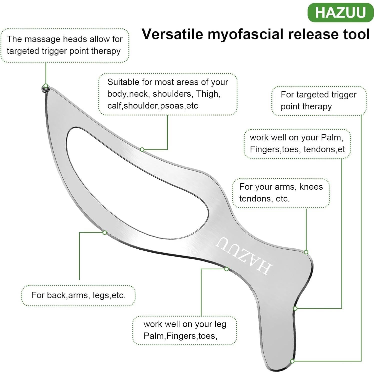 Herramienta de Masaje de Acero Inoxidable HAZUU JSGS - Forma de Pájaro