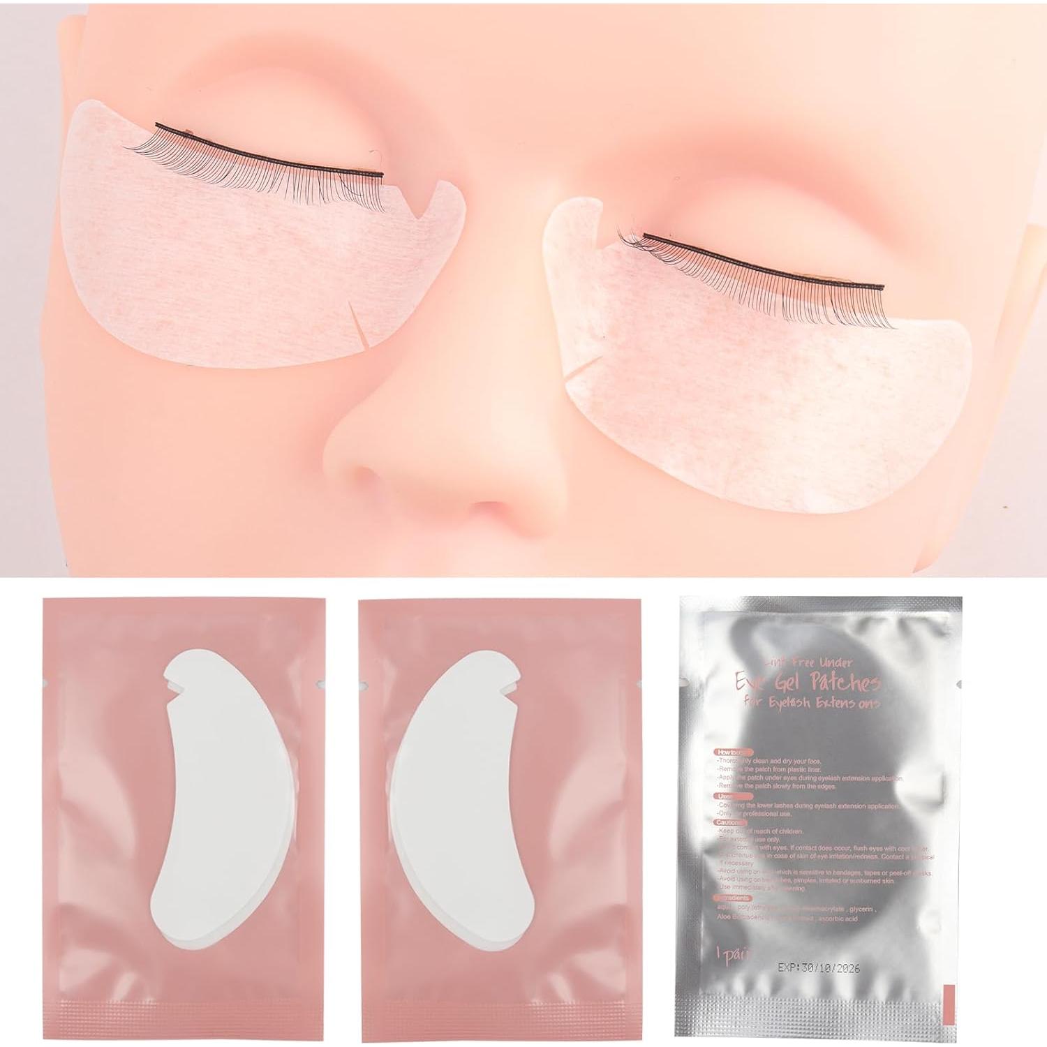 100 Pares Almohadillas de Gel Hidrogel Mekupeu para Ojos Rosa