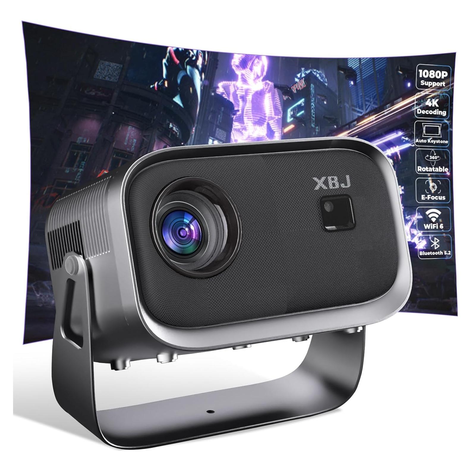 Proyector portátil XBJ K6 Mini 300 ANSI WiFi 6 Bluetooth 4K