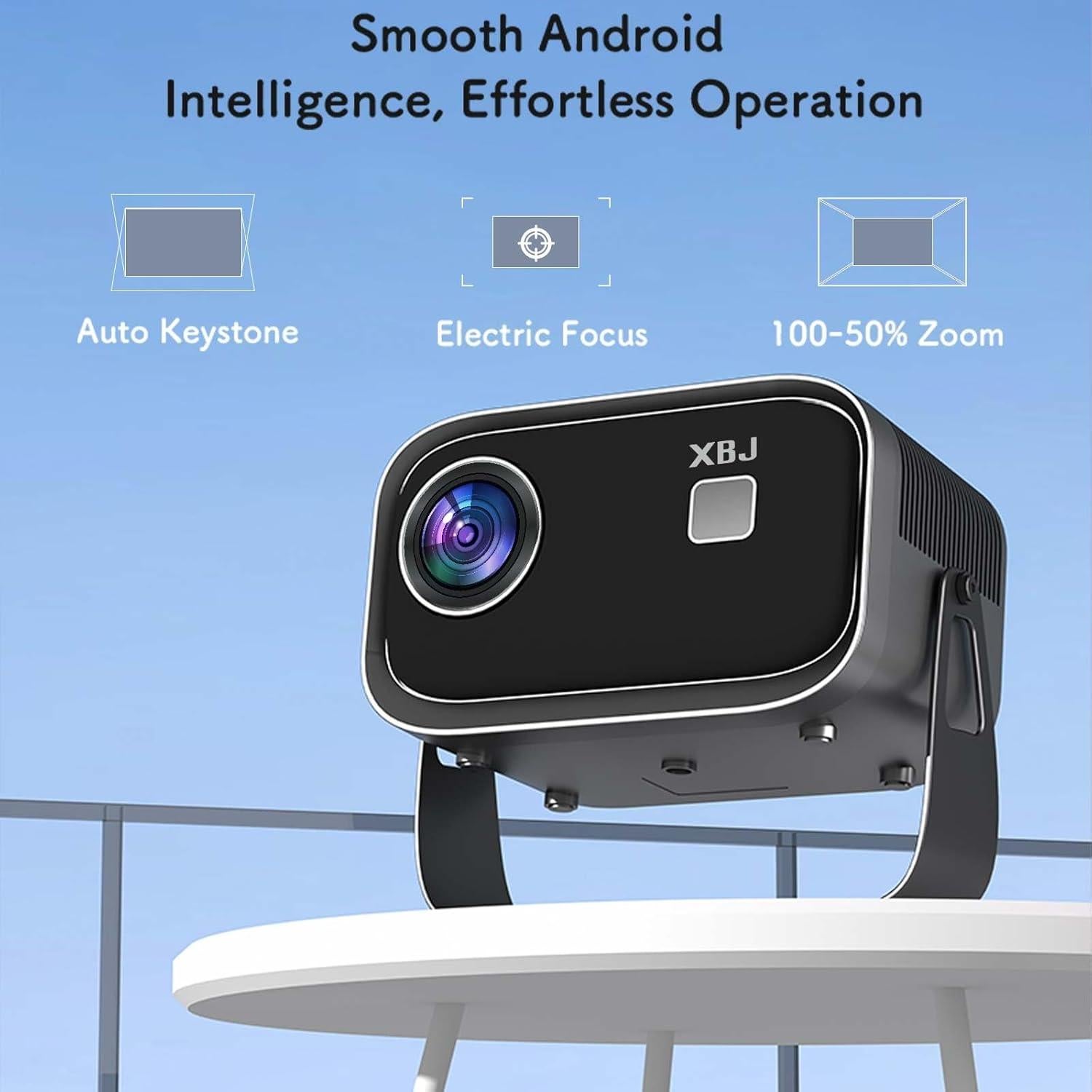 Proyector portátil XBJ K6 Mini 300 ANSI WiFi 6 Bluetooth 4K