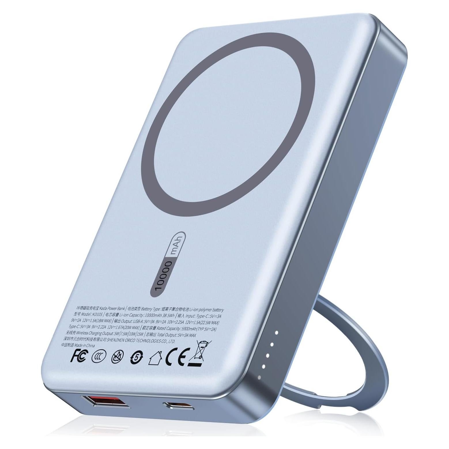 Cargador Portátil Inalámbrico ORICO KD10S 10000mAh Azul