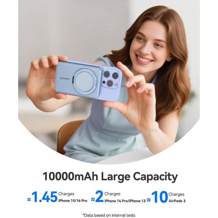 Cargador Portátil Inalámbrico ORICO KD10S 10000mAh Azul