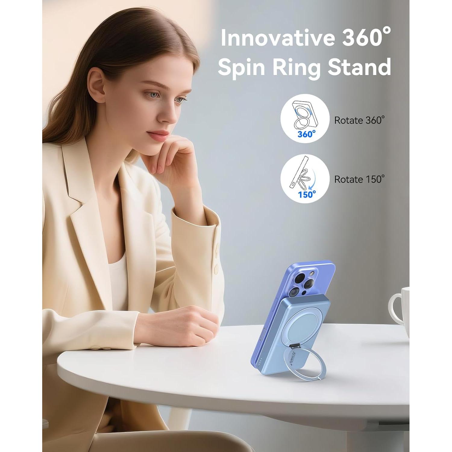 Cargador Portátil Inalámbrico ORICO KD10S 10000mAh Azul