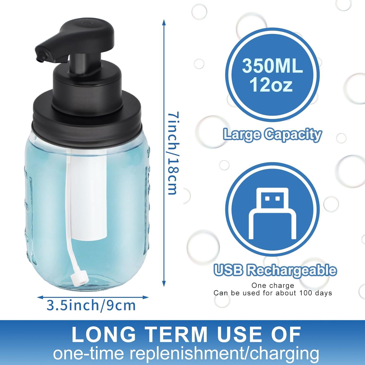 Dispensador de Jabón Espumoso Automático Gistome 354ml Vidrio