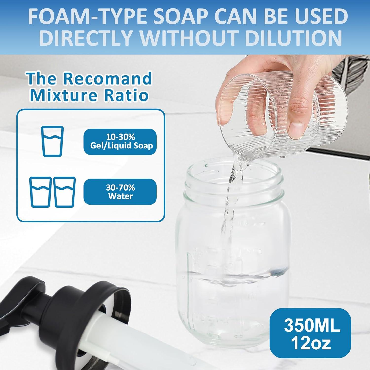 Dispensador de Jabón Espumoso Automático Gistome 354ml Vidrio