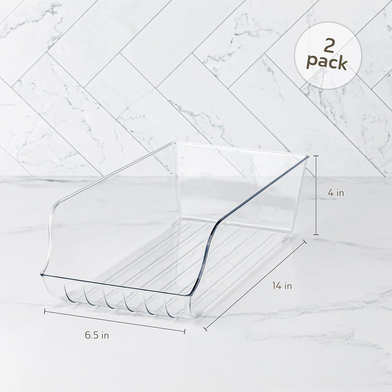 Organizador de Latas Oizeir - Contenedor Plástico Transparente 2 Piezas