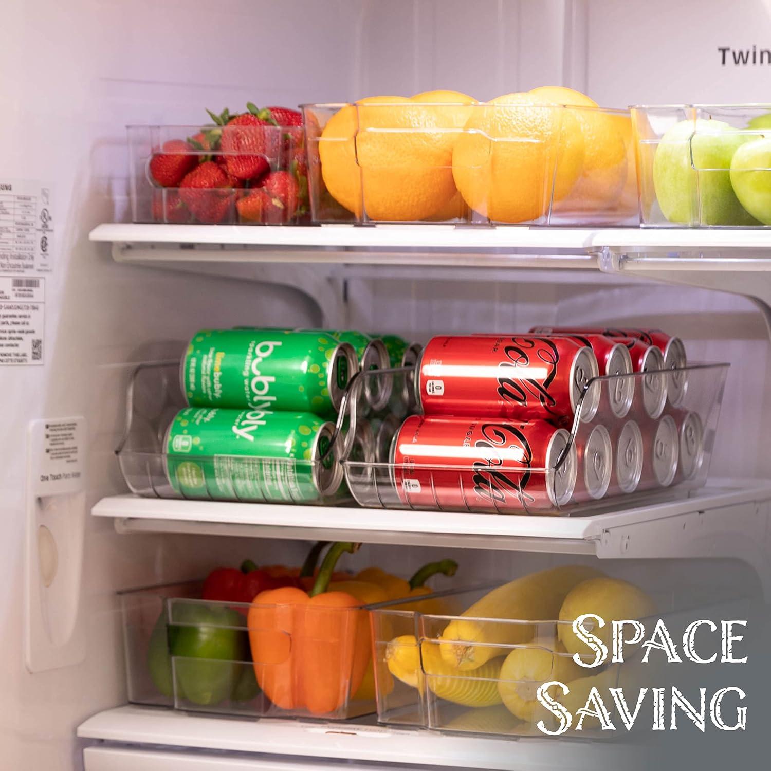 Organizador de Latas Oizeir - Contenedor Plástico Transparente 2 Piezas