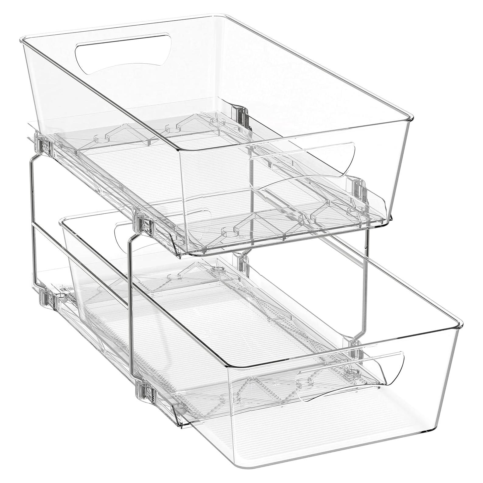 Organizador de Cajón 2 Niveles Simple Houseware Transparente