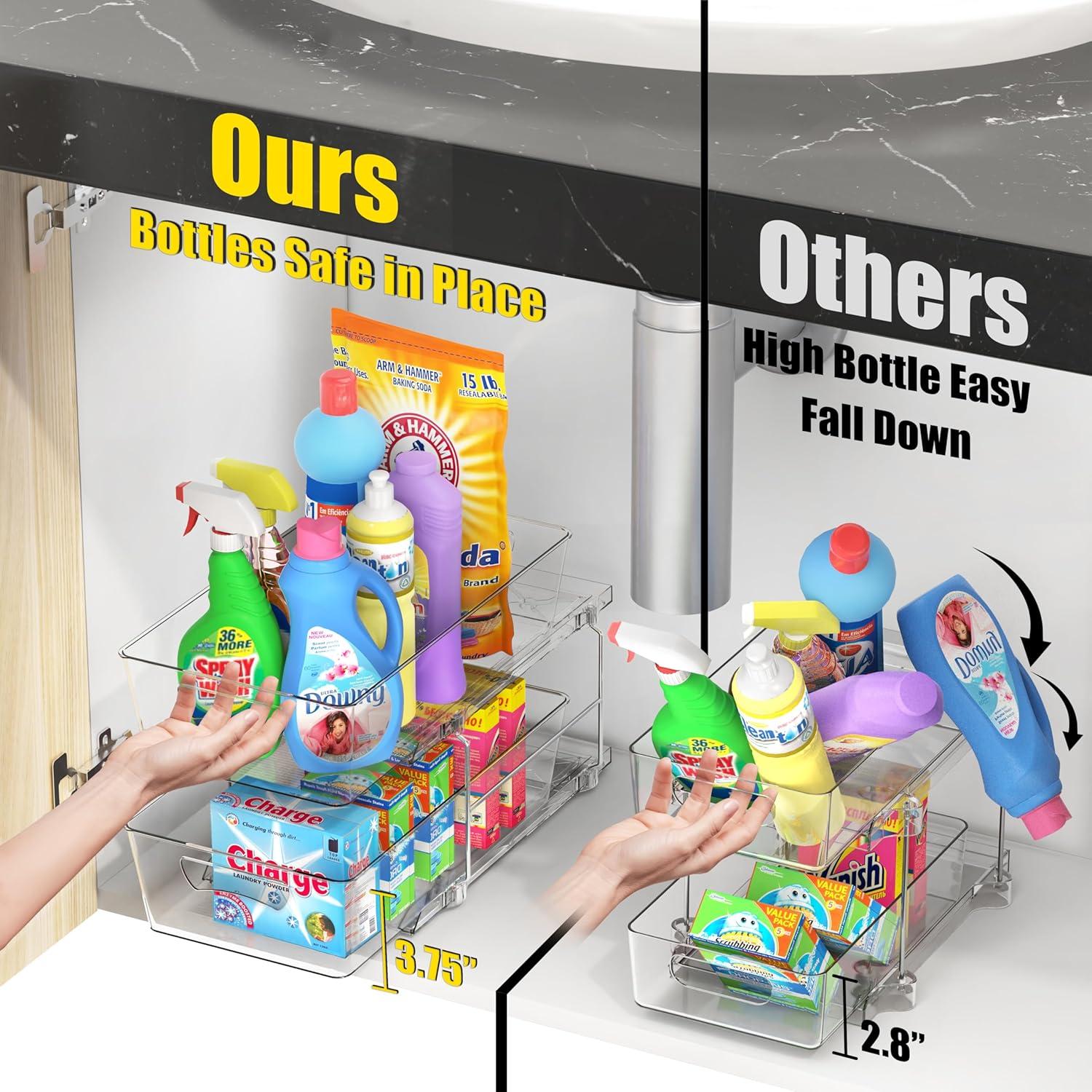 Organizador de Cajón 2 Niveles Simple Houseware Transparente