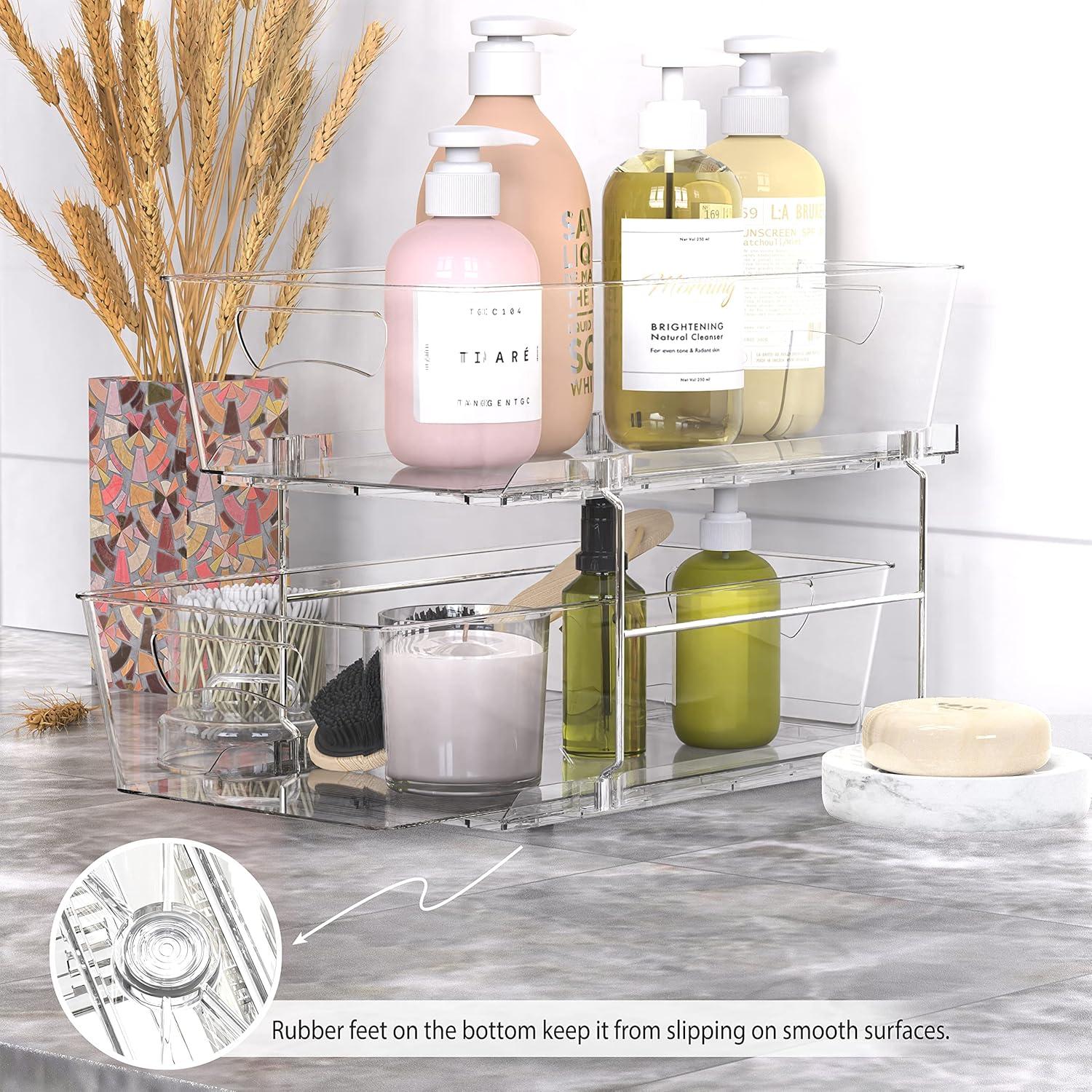 Organizador de Cajón 2 Niveles Simple Houseware Transparente