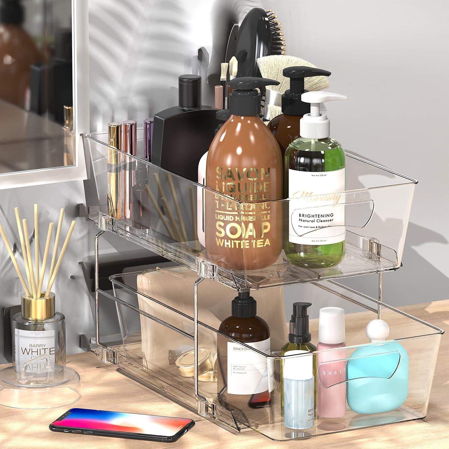 Organizador de Cajón 2 Niveles Simple Houseware Transparente