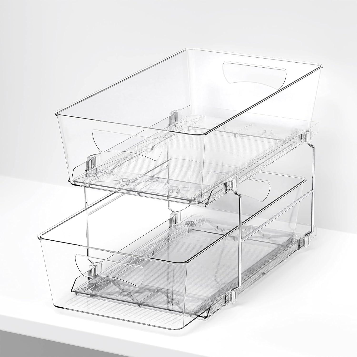 Organizador de Cajón 2 Niveles Simple Houseware Transparente