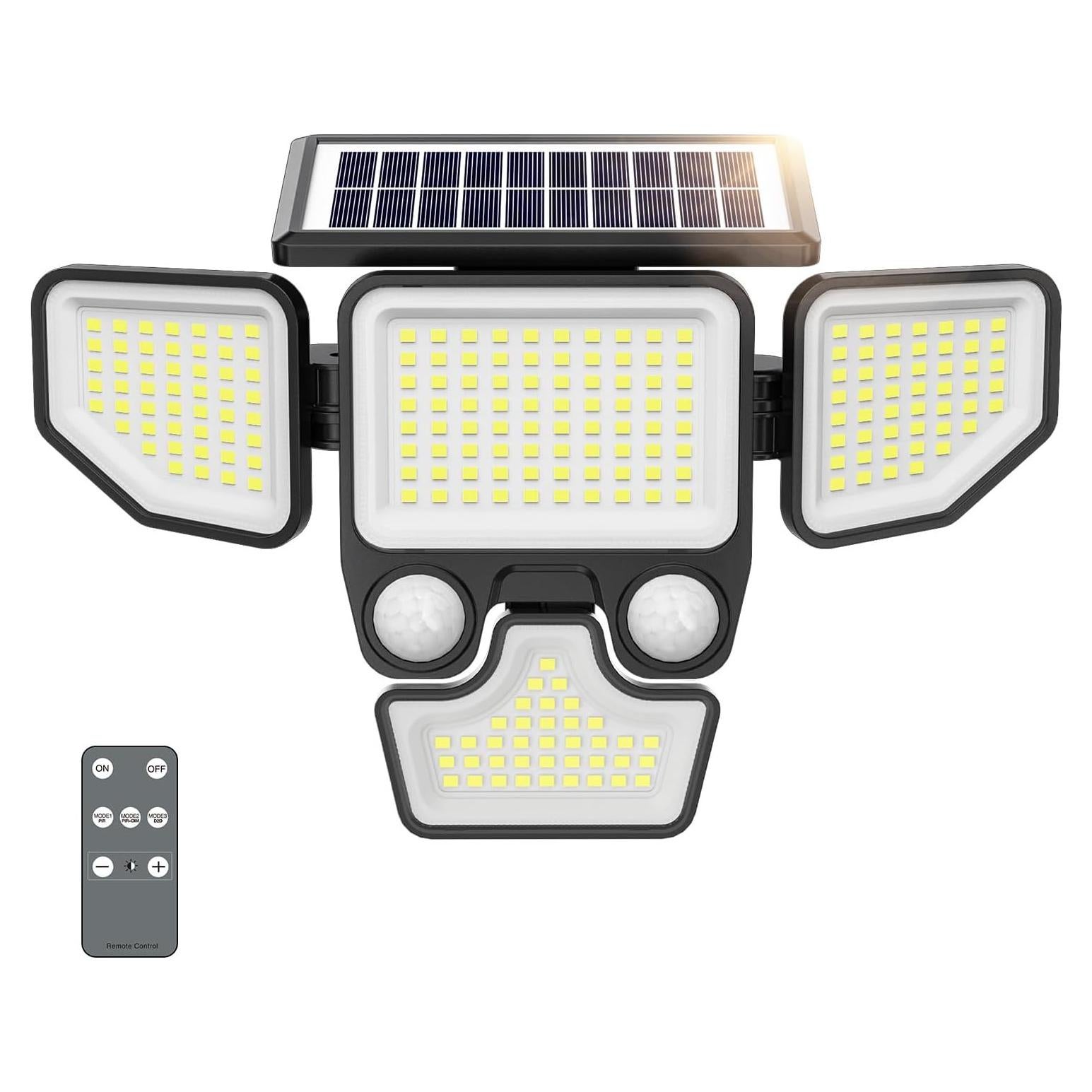 Luces Solares Exteriores Onforu 3000LM con Control Remoto
