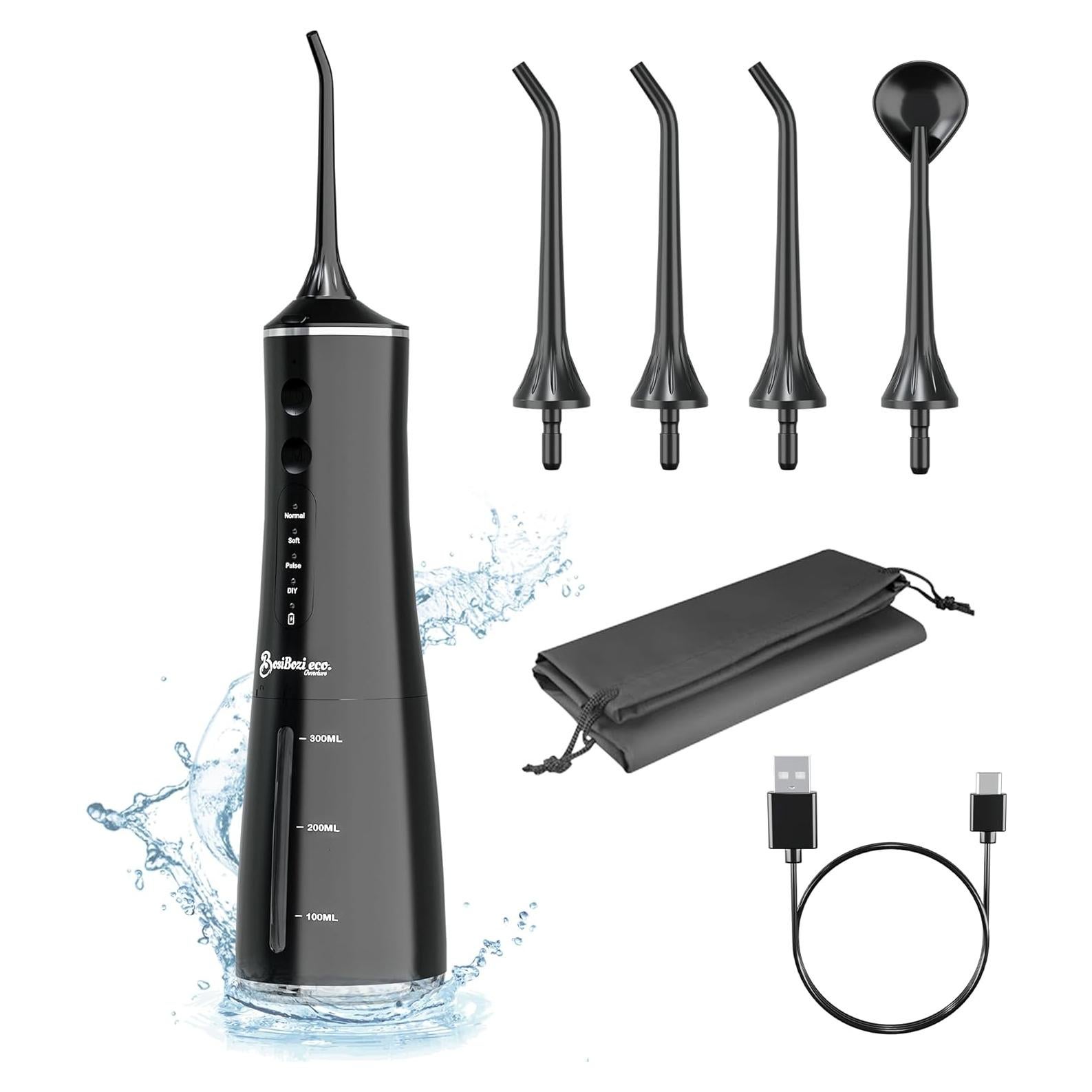 Irrigador Dental BosiBozi Recargable 300ML IPX7 4 Modos