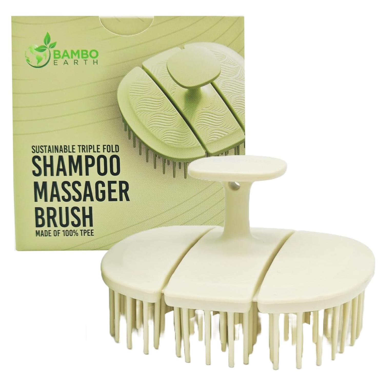 Cepillo Exfoliante para Cuero Cabelludo BAMBOEARTH Verde Grande