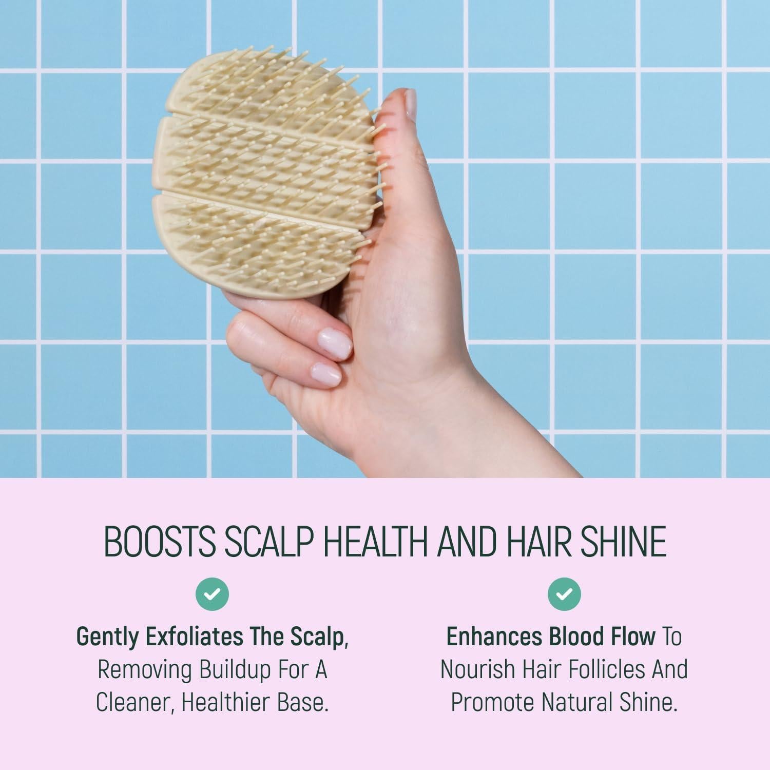 Cepillo Exfoliante para Cuero Cabelludo BAMBOEARTH Verde Grande