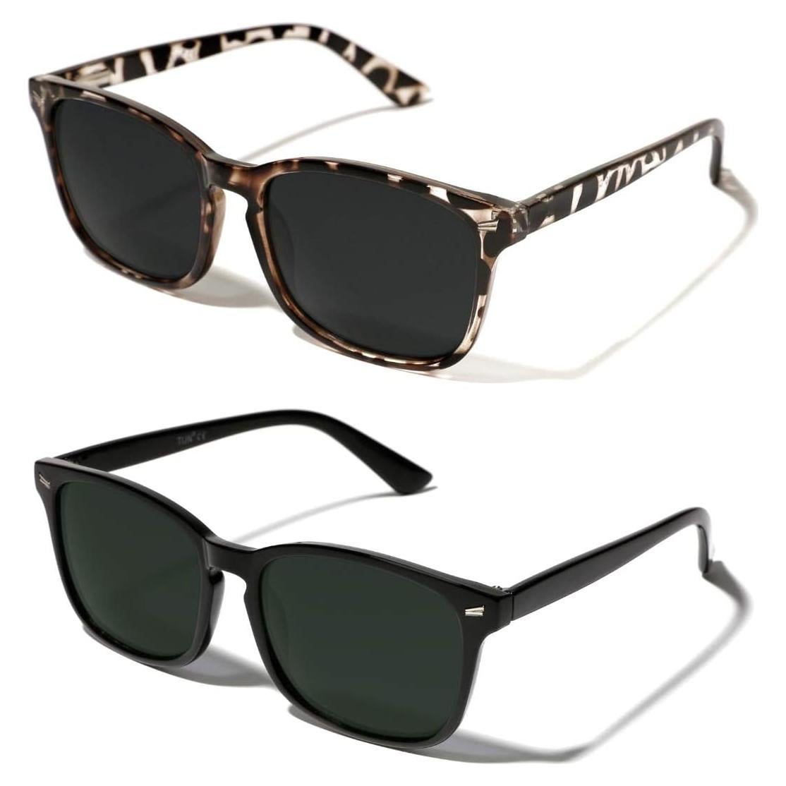 Gafas de sol polarizadas TIJN Afnan UV 99% unisex paquete de 2