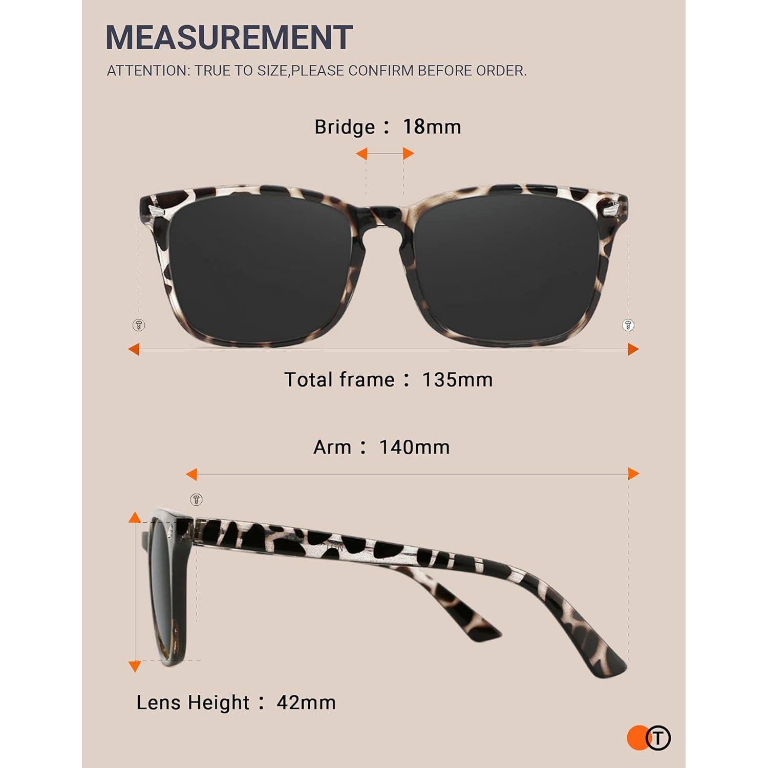 Gafas de sol polarizadas TIJN Afnan UV 99% unisex paquete de 2
