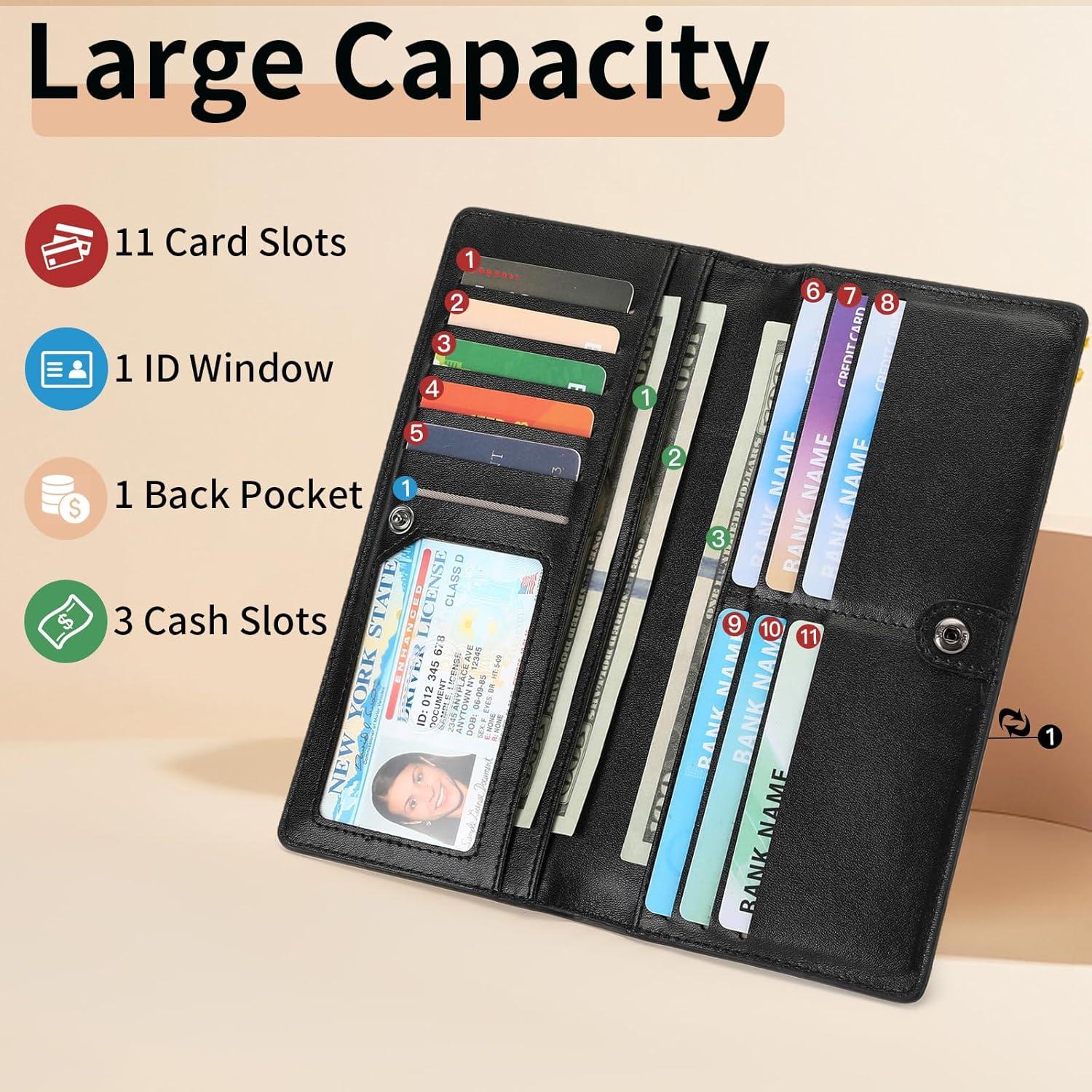 Billetera Falan Mule Ultra Slim Bifold Cuero RFID Negra