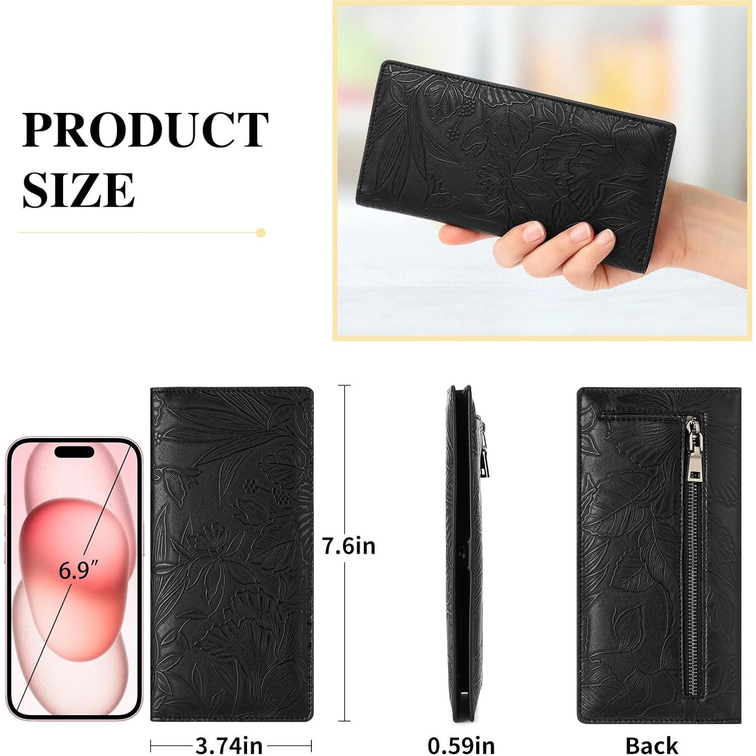 Billetera Falan Mule Ultra Slim Bifold Cuero RFID Negra