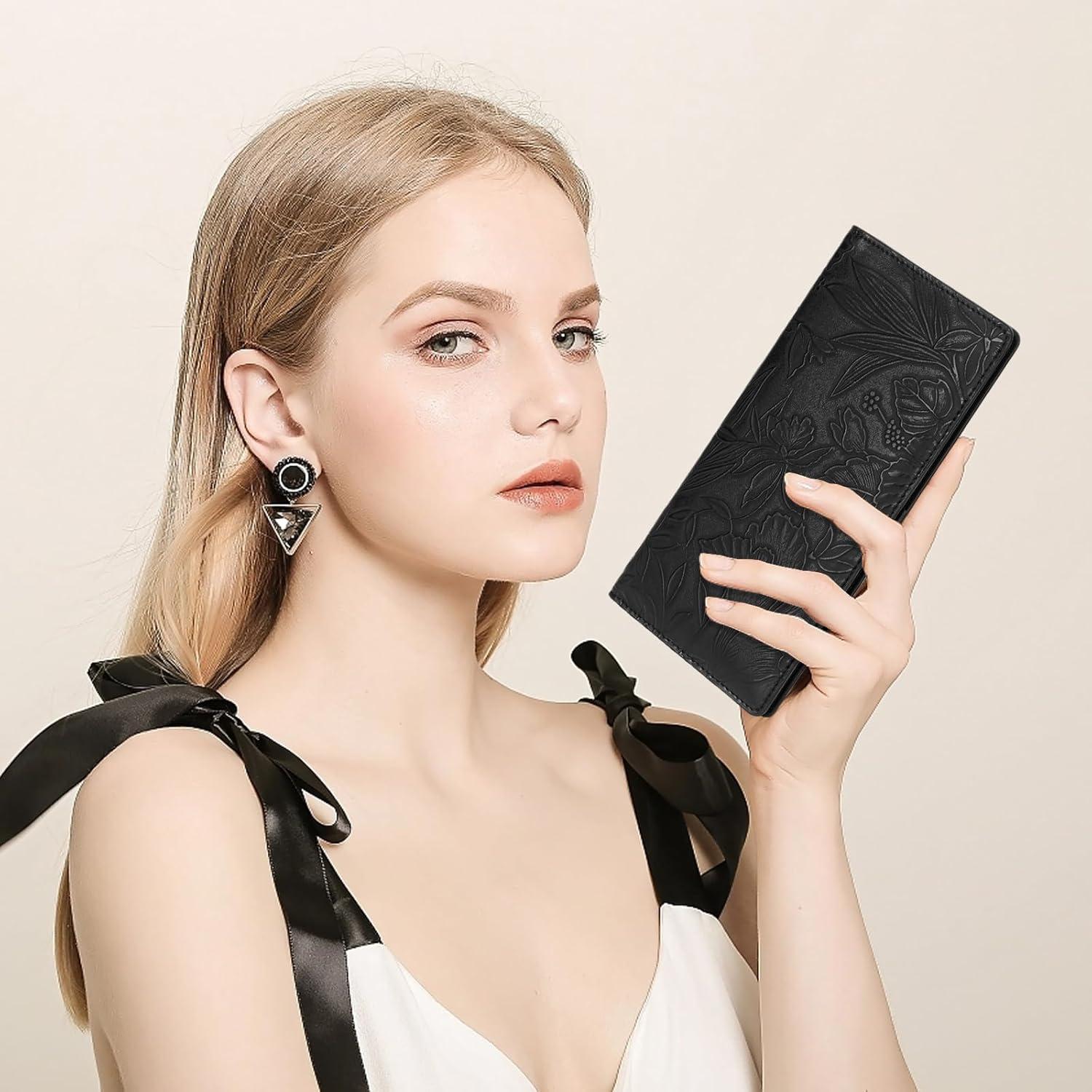 Billetera Falan Mule Ultra Slim Bifold Cuero RFID Negra