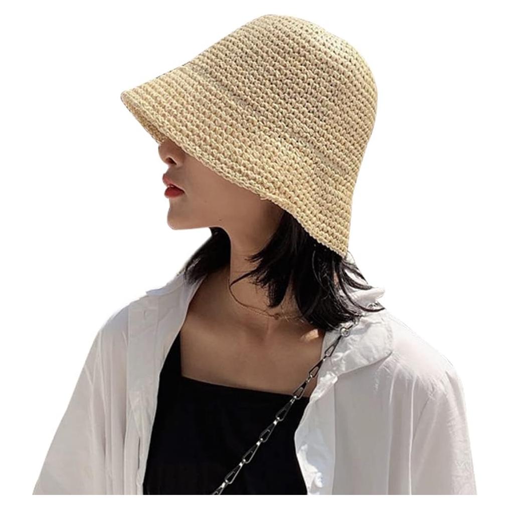 Sombrero de Sol Plegable para Mujeres - Protección UV - Beige