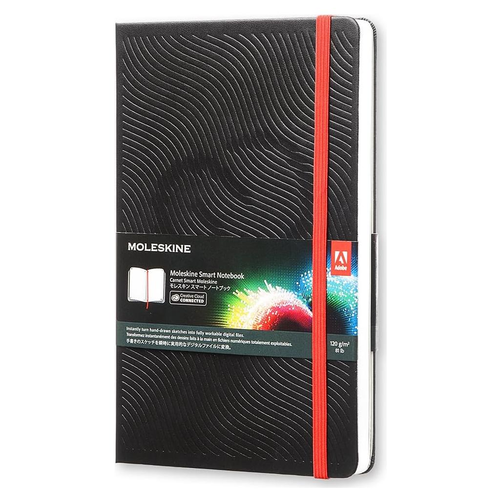 Moleskine Smart Notebook Adobe, Tapa Dura, Grande, Negro
