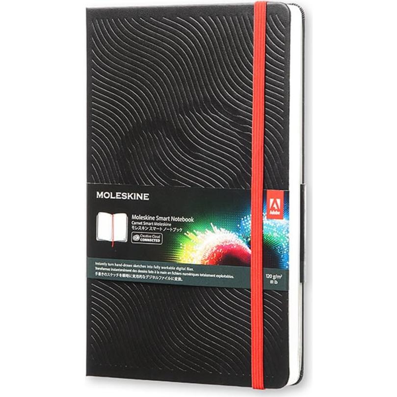 Moleskine Smart Notebook Adobe, Tapa Dura, Grande, Negro