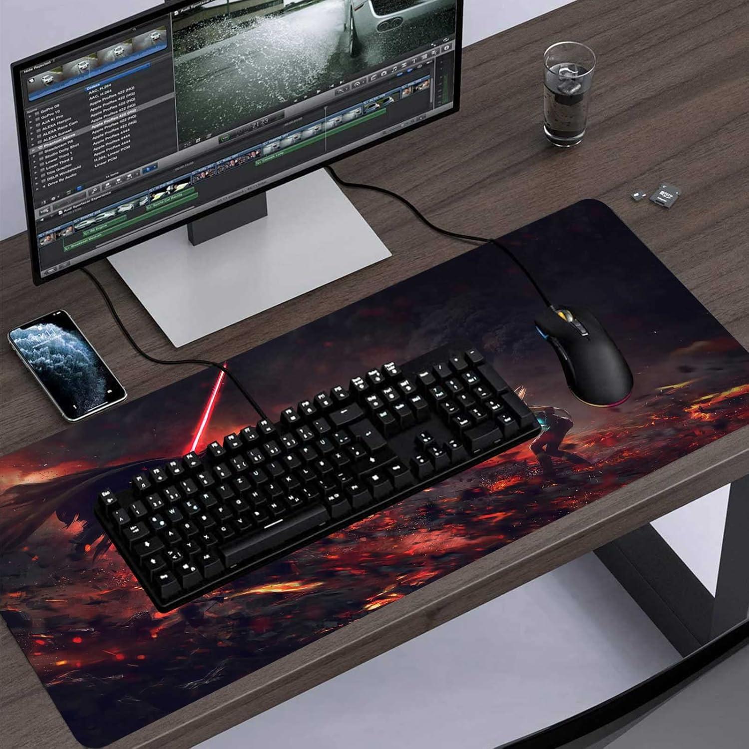 Alfombrilla de Ratón Extra Grande GZESZT Ahsoka Tano Vs Vader 80x40cm