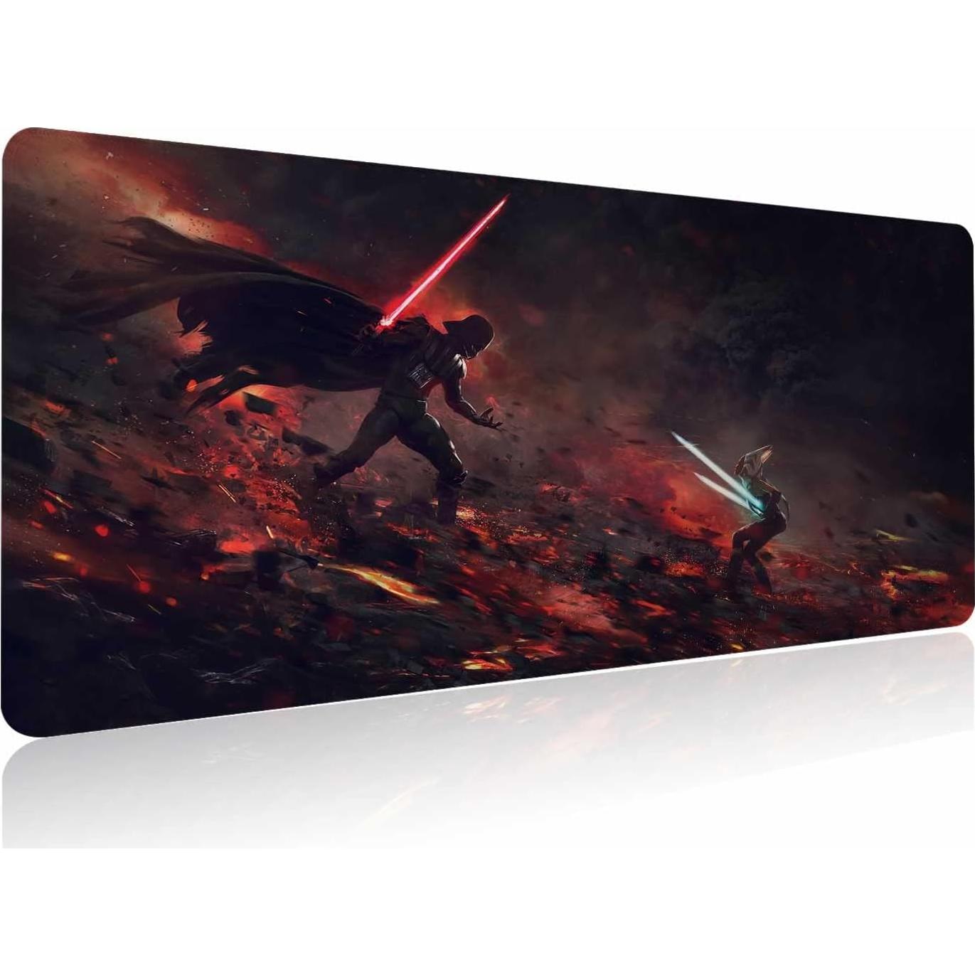 Alfombrilla de Ratón Extra Grande GZESZT Ahsoka Tano Vs Vader 80x40cm