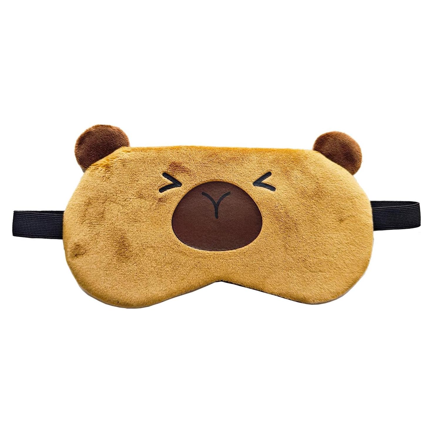 Máscara de Sueño HXINFU Capybara Ajustable Suave 20x10cm