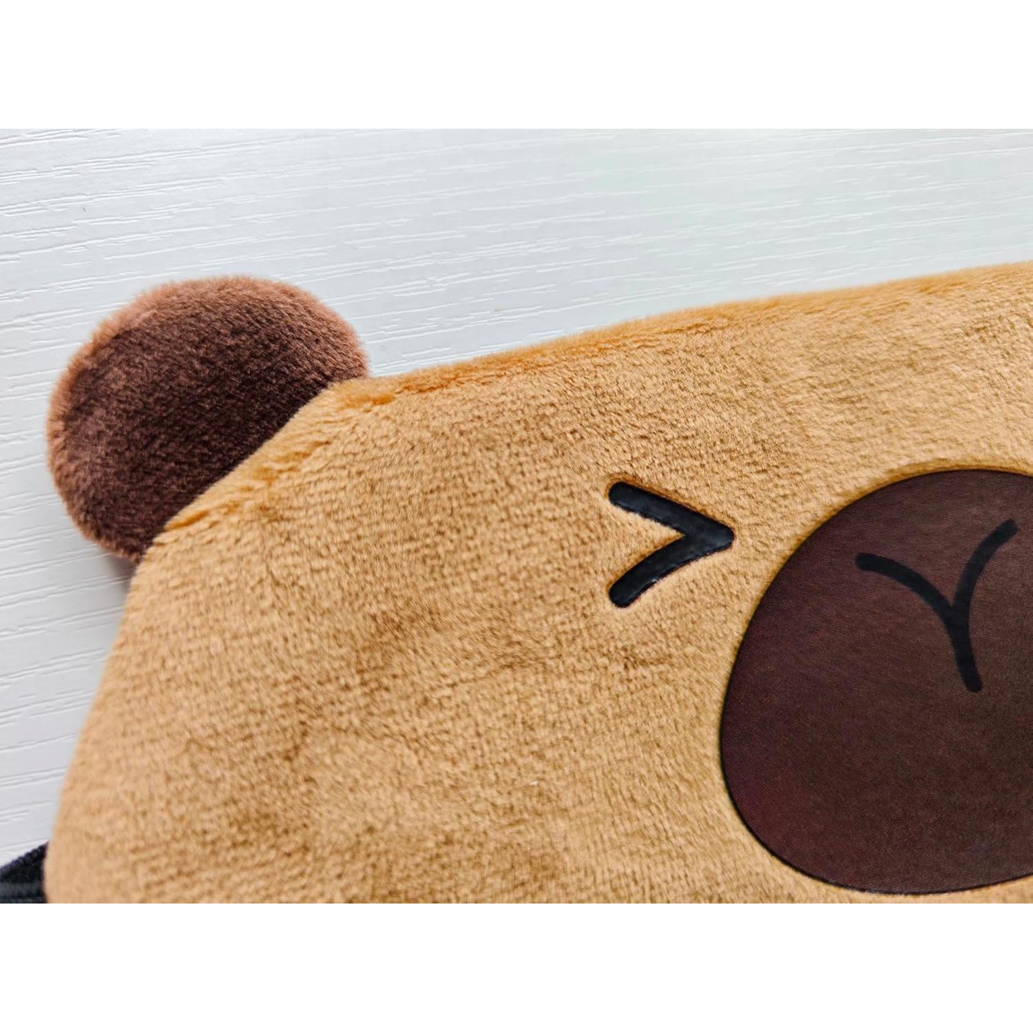 Máscara de Sueño HXINFU Capybara Ajustable Suave 20x10cm