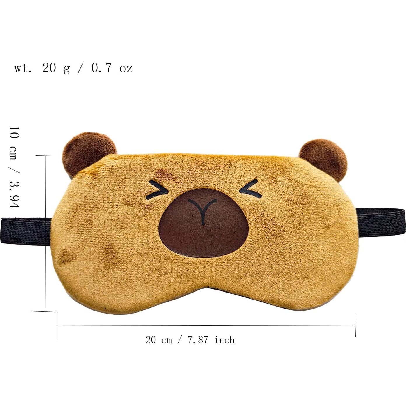 Máscara de Sueño HXINFU Capybara Ajustable Suave 20x10cm