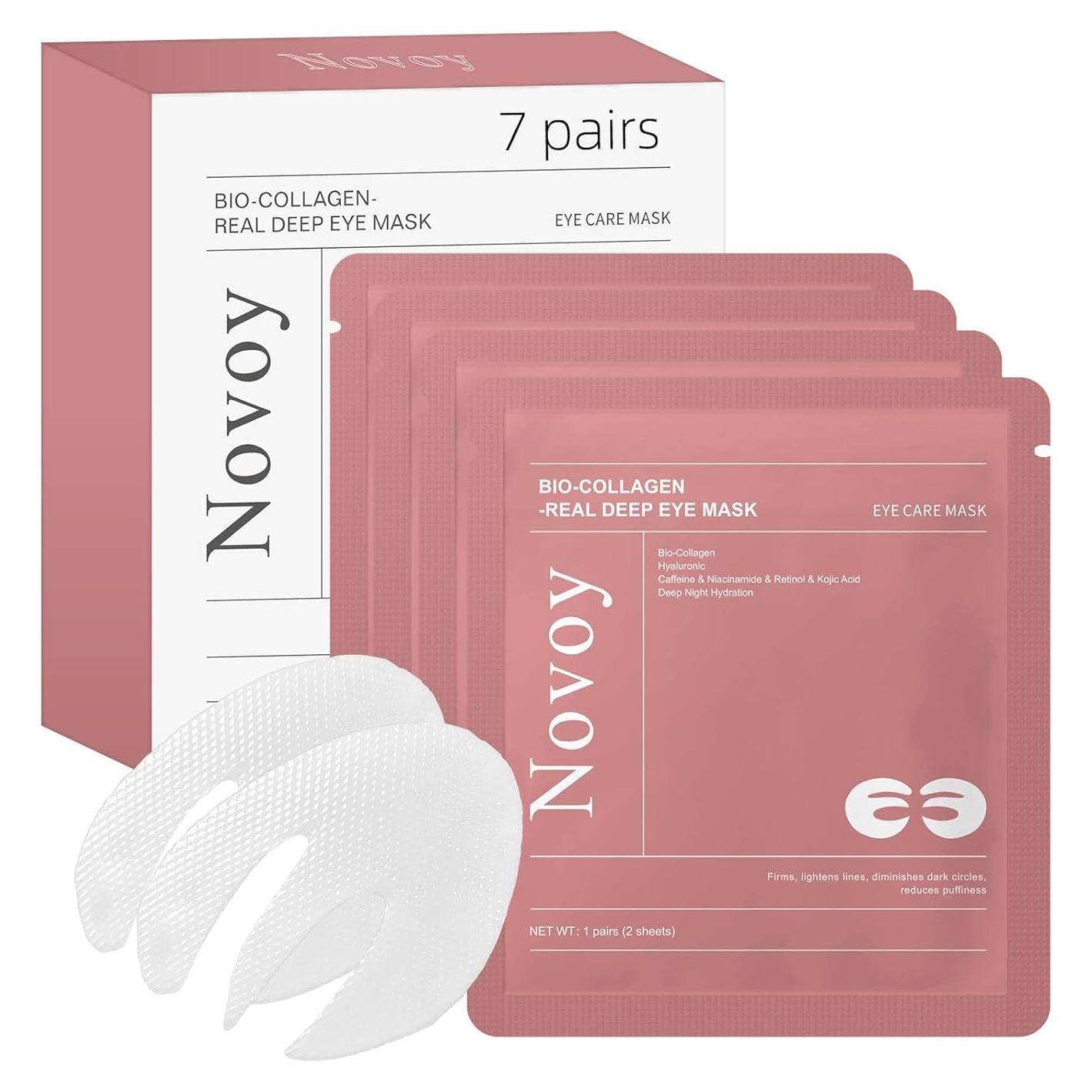 Parches para Ojos Novoy Bio-Colágeno Real 14 Piezas Lavanda