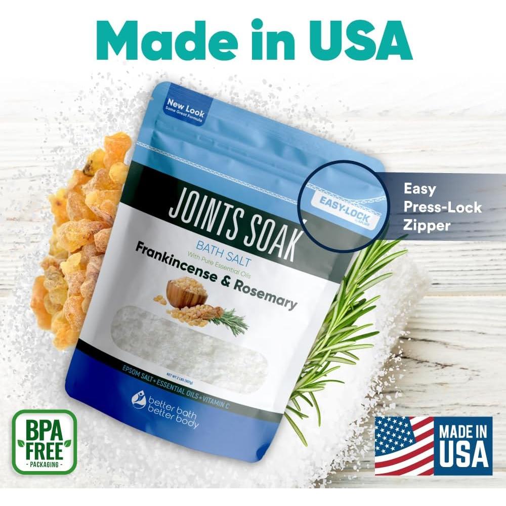 Sal de Baño Joints Soak 32 Oz Better Bath con Aceites Esenciales