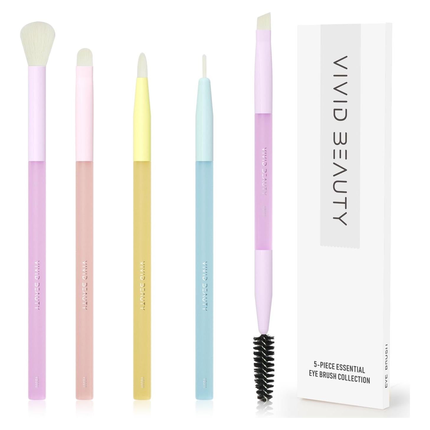 Juego de 5 Pinceles de Maquillaje para Ojos Vivid Beauty