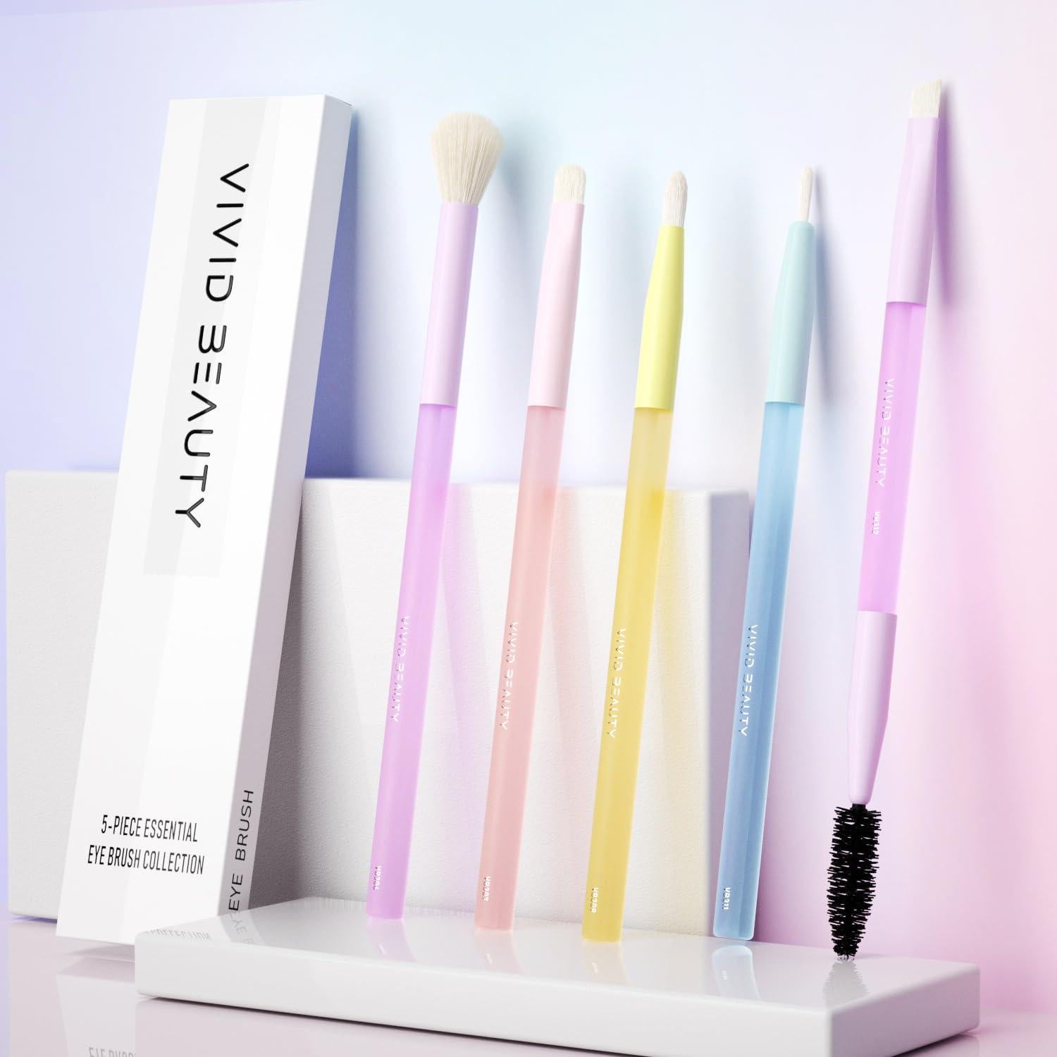 Juego de 5 Pinceles de Maquillaje para Ojos Vivid Beauty