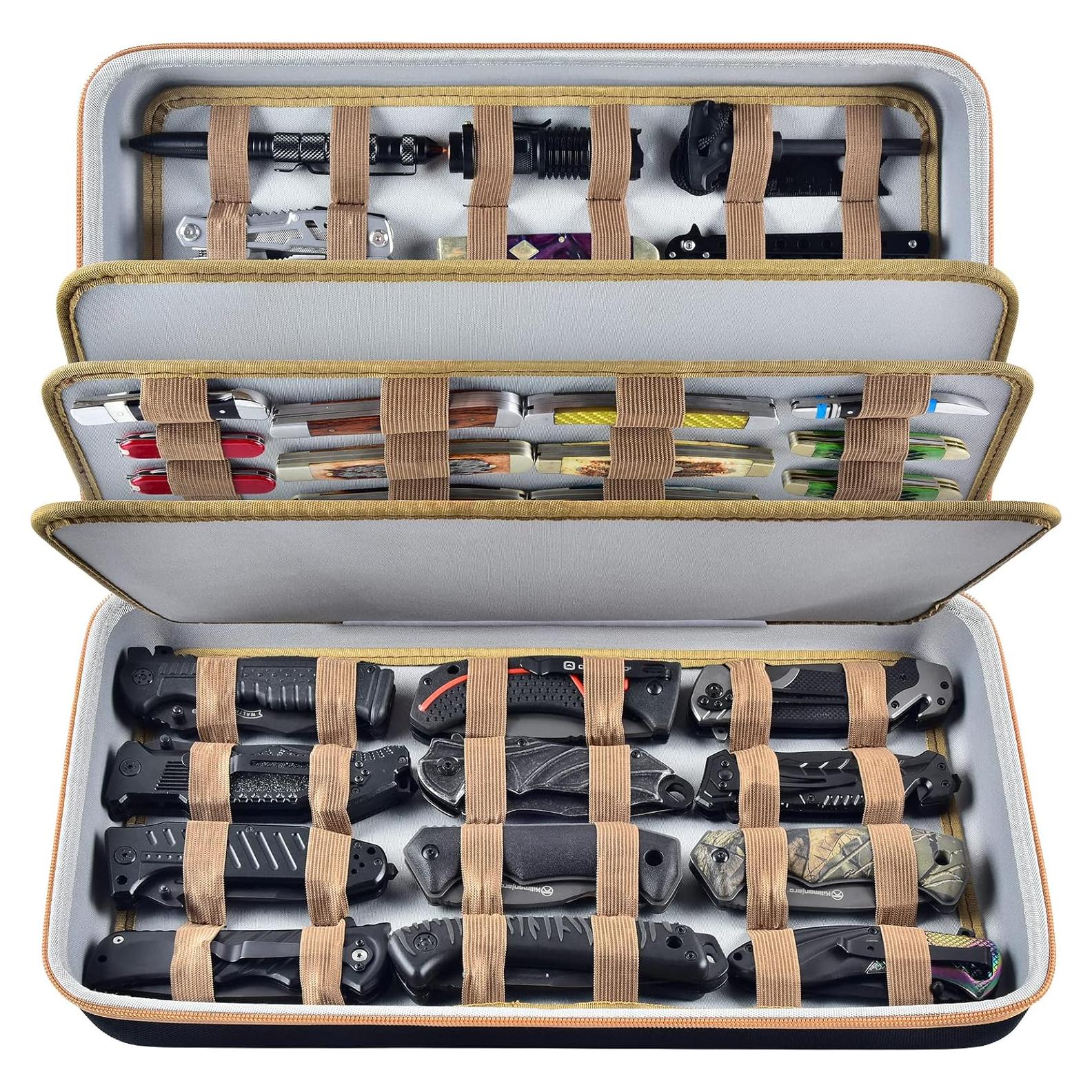 Estuche organizador de cuchillos Boobowl 64+ capacidad negro