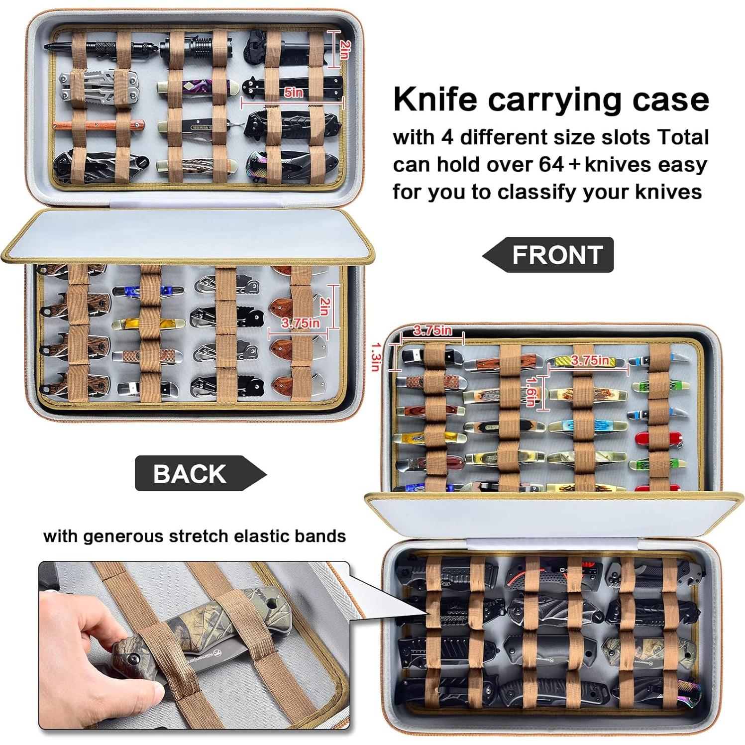 Estuche organizador de cuchillos Boobowl 64+ capacidad negro