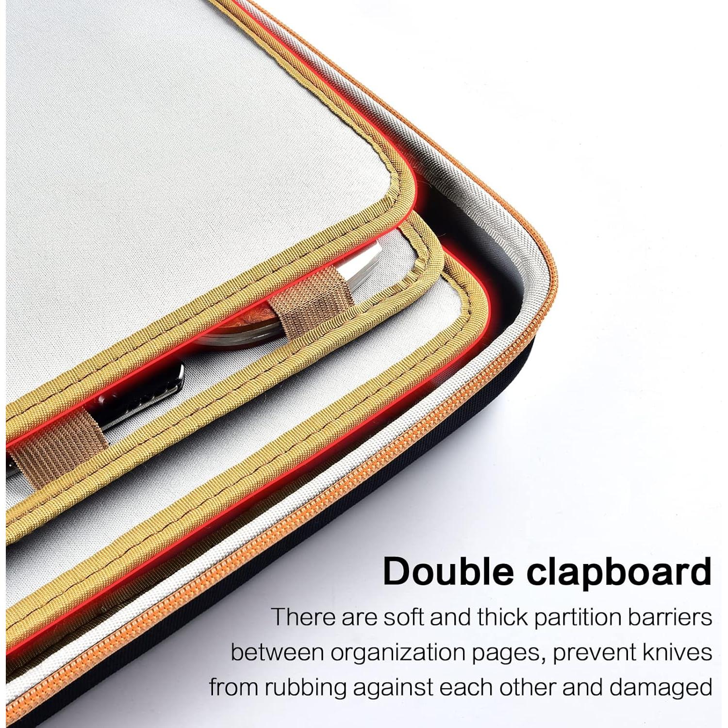 Estuche organizador de cuchillos Boobowl 64+ capacidad negro