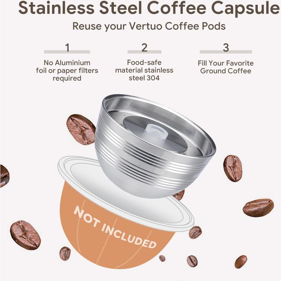 Cápsula de café reutilizable BENFUCHEN para Vertuo Next 230ml