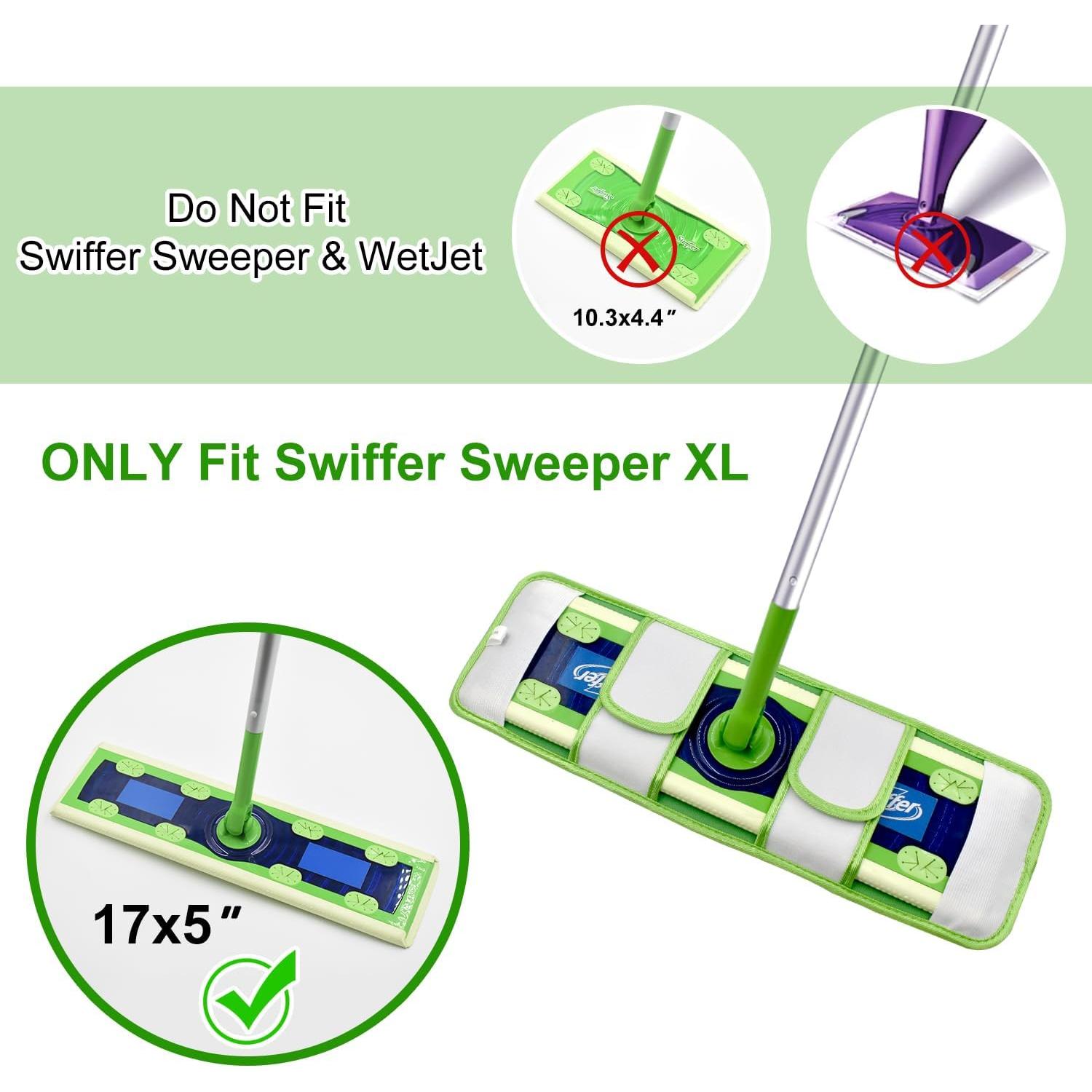 Paquete de 4 almohadillas de microfibra Swiffer XL reutilizables
