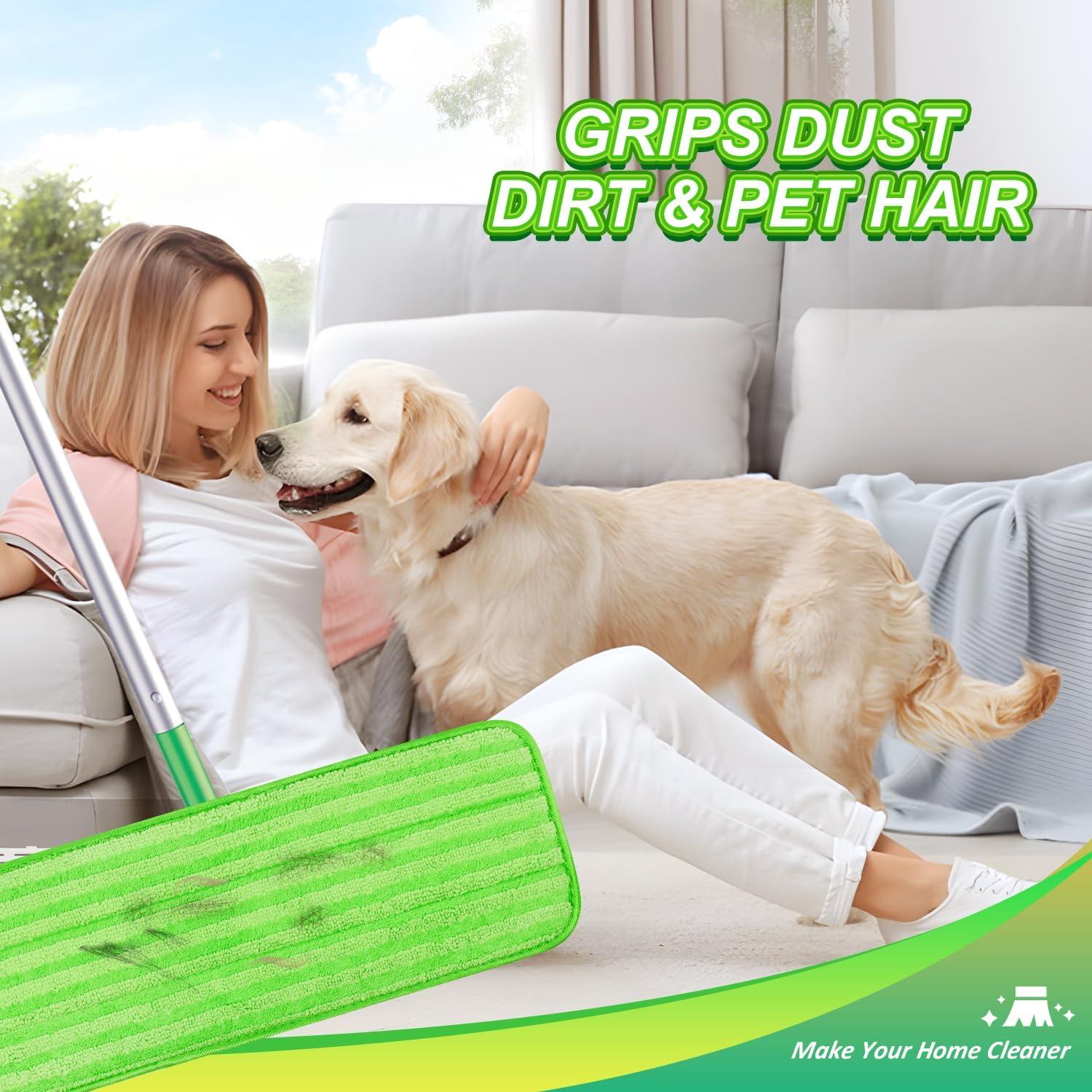 Paquete de 4 almohadillas de microfibra Swiffer XL reutilizables