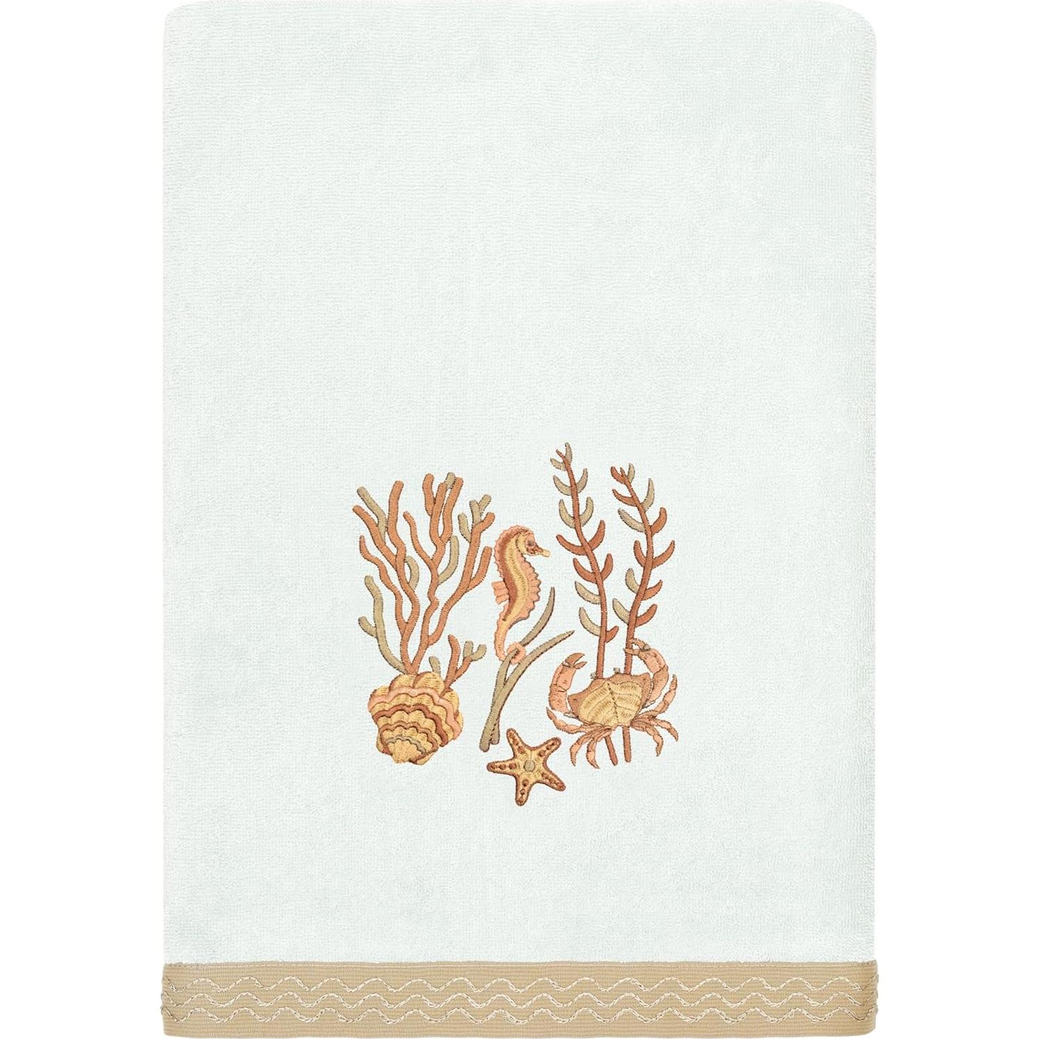 Juego de Toallas de Lujo KHALPERA 4 Piezas Algodón Turco Aqua