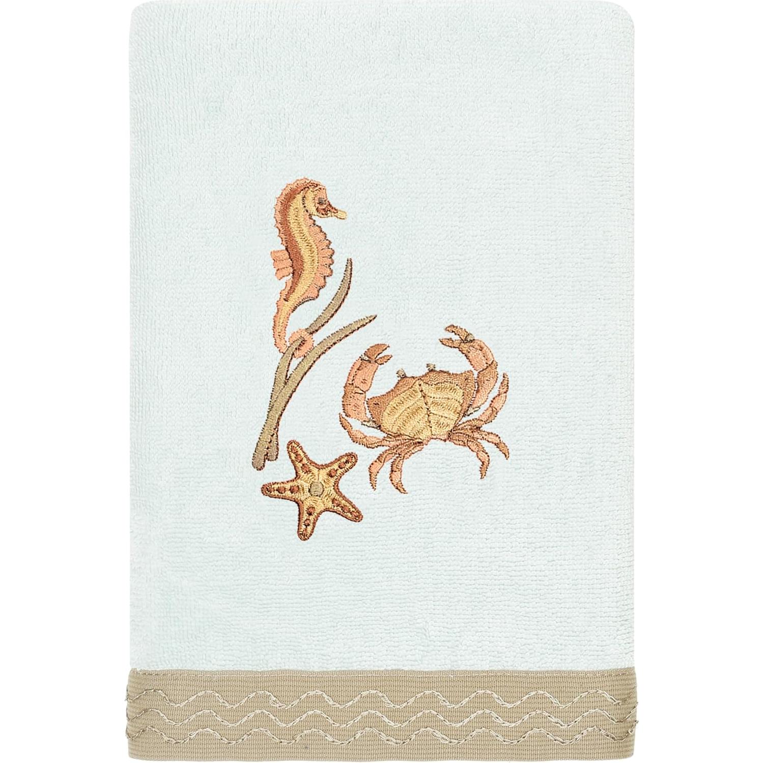 Juego de Toallas de Lujo KHALPERA 4 Piezas Algodón Turco Aqua