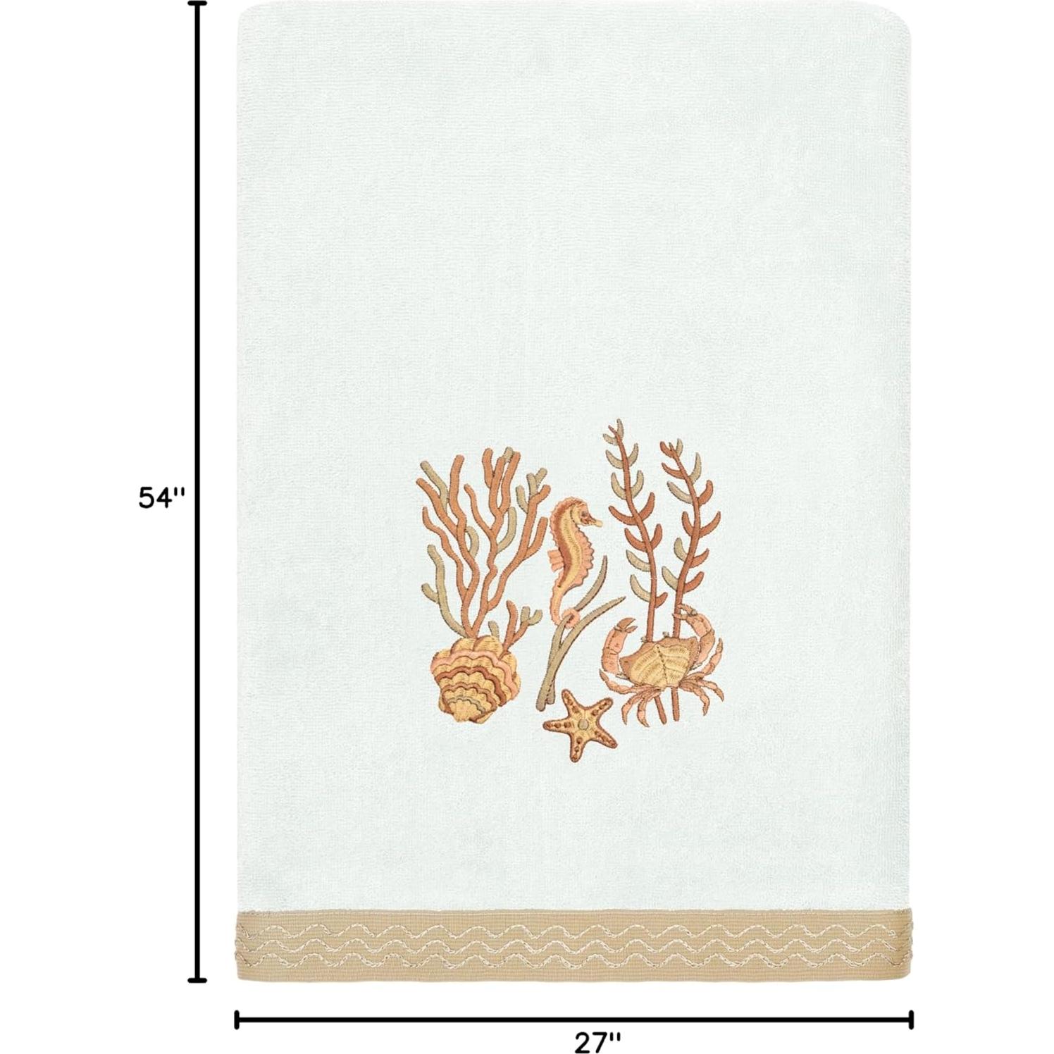 Juego de Toallas de Lujo KHALPERA 4 Piezas Algodón Turco Aqua