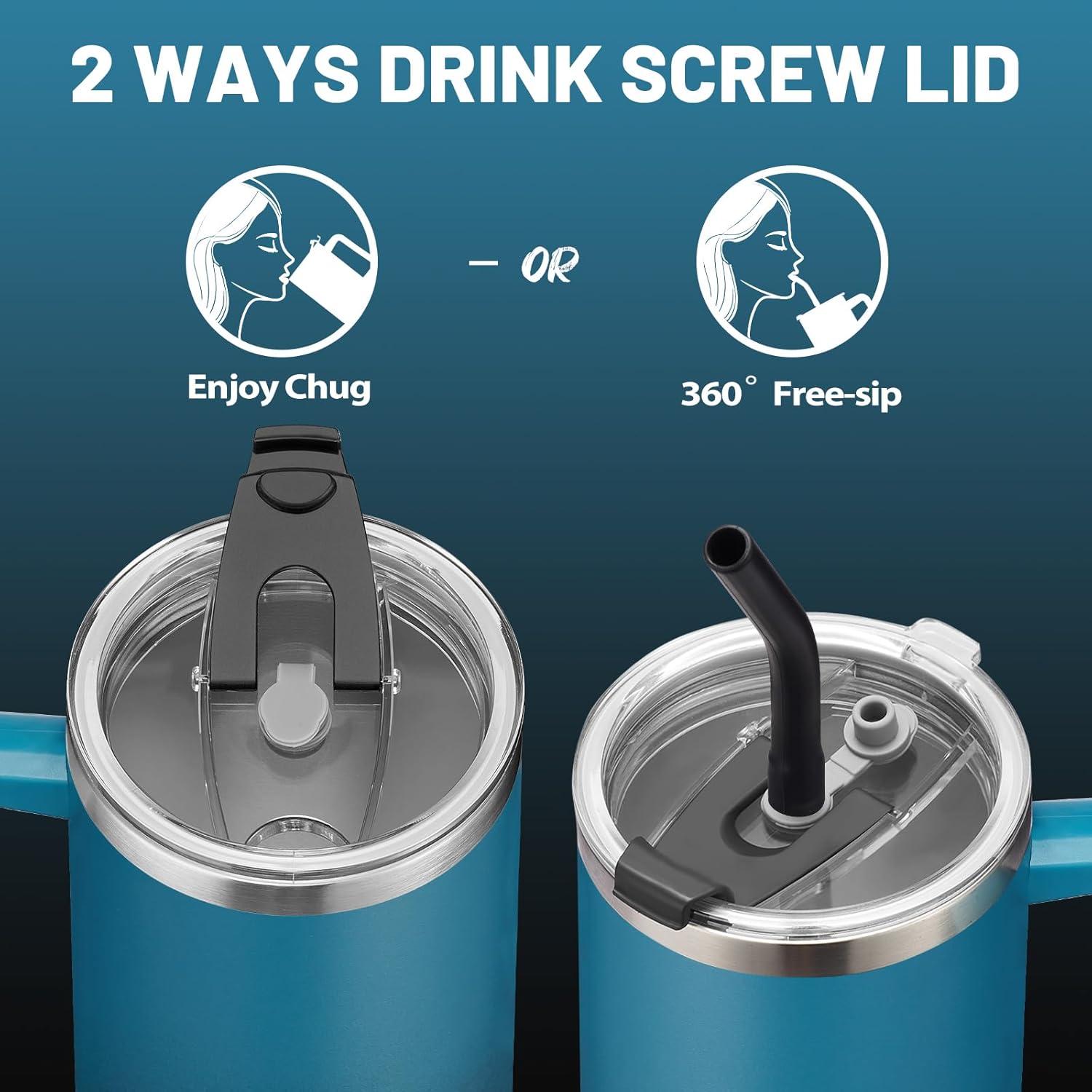 Taza de 1.2L ICIOI con Asa y Tapa a Prueba de Fugas