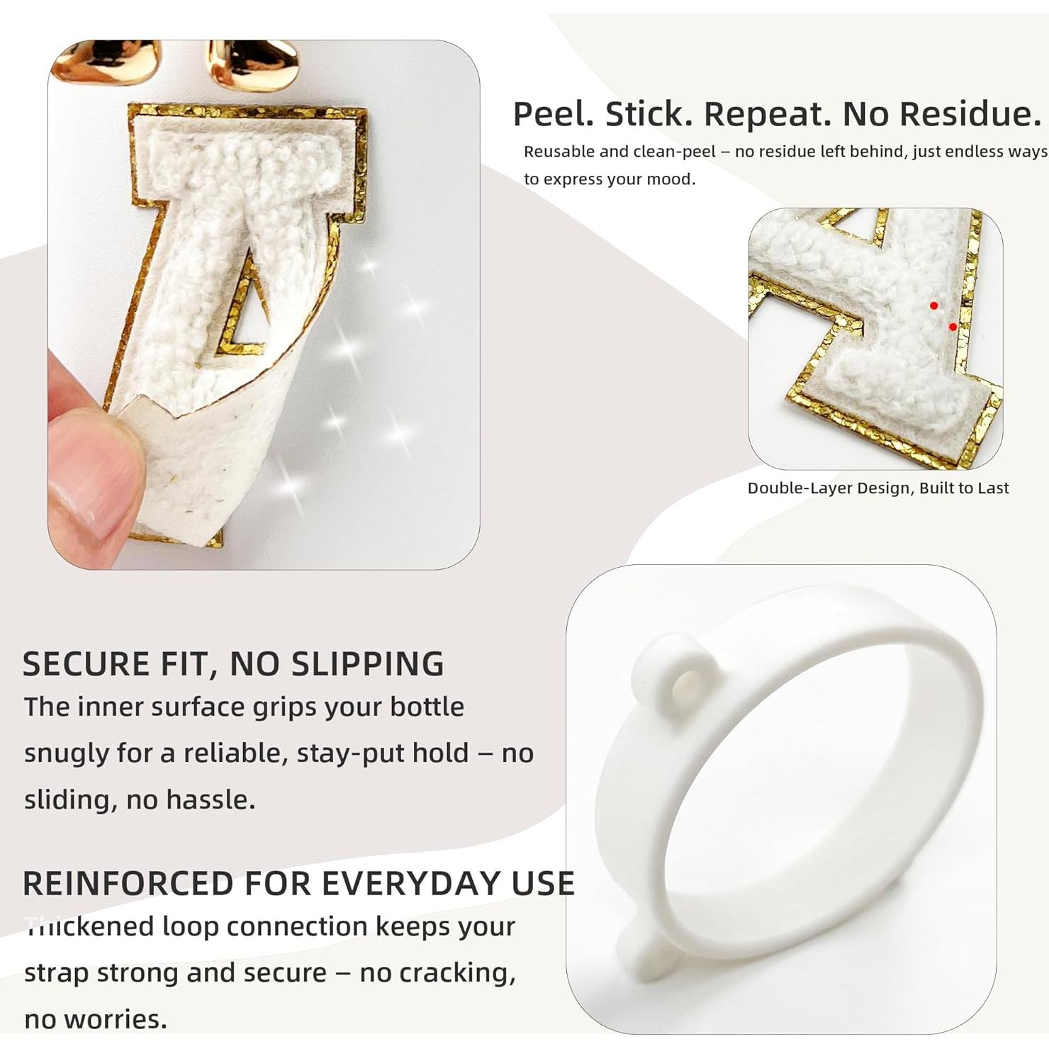 Juego de Correa y Encanto Owala - Letra Bonita, 24-40 oz