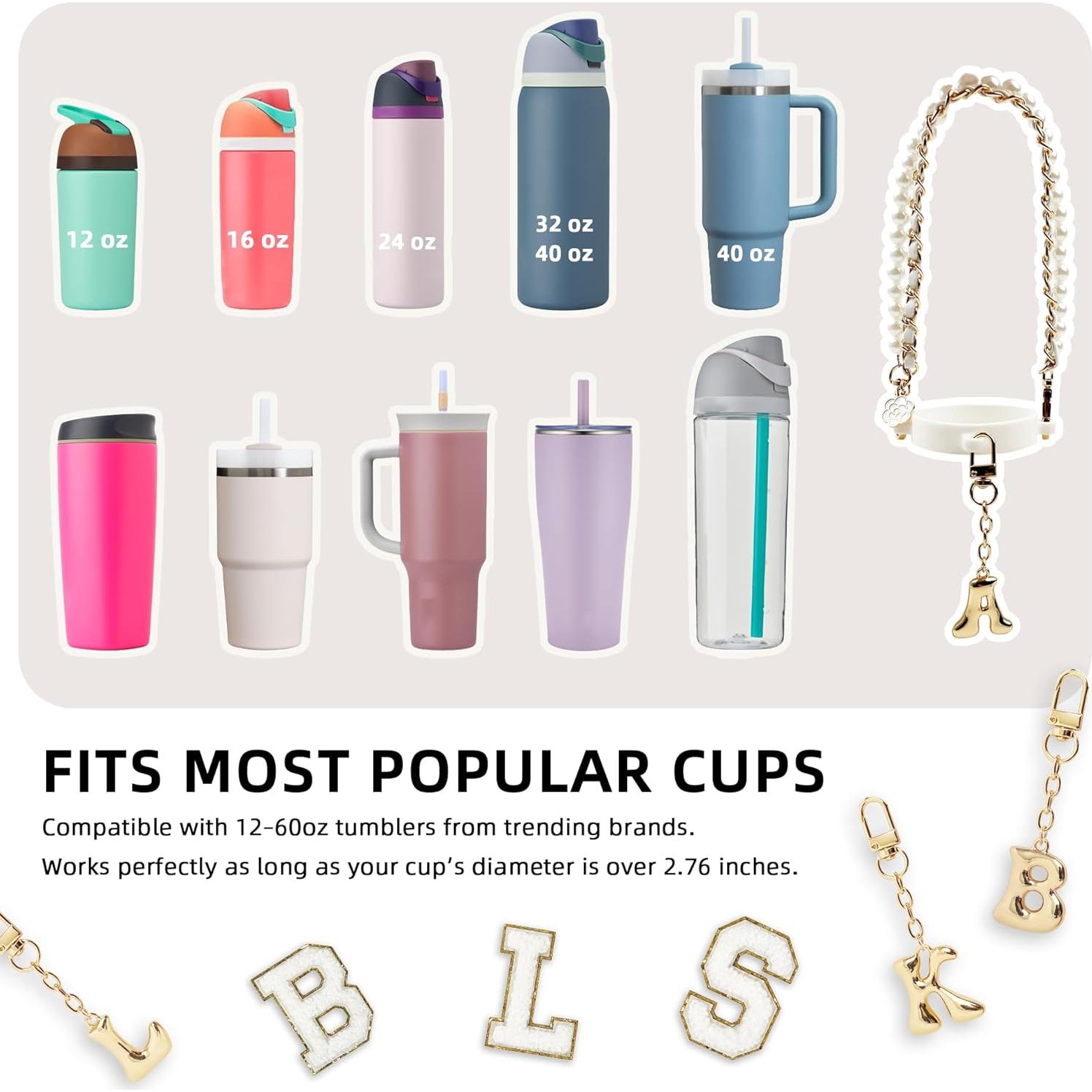 Juego de Correa y Encanto Owala - Letra Bonita, 24-40 oz